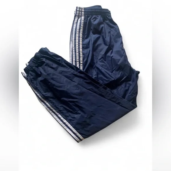 Adidas three stripes windbreaker skater pants size XL men blue - Picture 1 of 6
